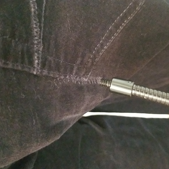 7 for All Mankind Black Velvet Skinny Bootcut Jean's Sz. 31 - Picture 9 of 16